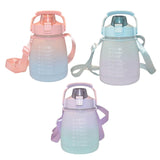 Maxbell Outdoor Motivational Water Bottle Time Marker Pink