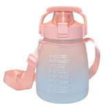 Maxbell Outdoor Motivational Water Bottle Time Marker Pink