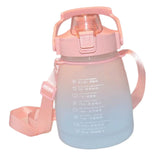 Maxbell Outdoor Motivational Water Bottle Time Marker Pink