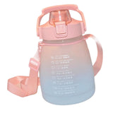 Maxbell Outdoor Motivational Water Bottle Time Marker Pink