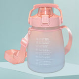 Maxbell Outdoor Motivational Water Bottle Time Marker Pink