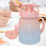 Maxbell Outdoor Motivational Water Bottle Time Marker Pink