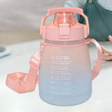 Maxbell Outdoor Motivational Water Bottle Time Marker Pink