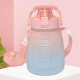 Maxbell Outdoor Motivational Water Bottle Time Marker Pink
