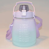 Maxbell Outdoor Motivational Water Bottle Time Marker Purple