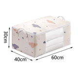 Maxbell Clothes Storage Bag Organizer Blankets Bedding Luggage Bins Box Container Beige L