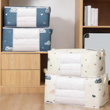 Maxbell Clothes Storage Bag Organizer Blankets Bedding Luggage Bins Box Container Beige L