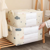 Maxbell Clothes Storage Bag Organizer Blankets Bedding Luggage Bins Box Container Beige L