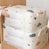 Maxbell Clothes Storage Bag Organizer Blankets Bedding Luggage Bins Box Container Beige L