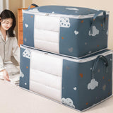 Maxbell Clothes Storage Bag Organizer Blankets Bedding Luggage Bins Box Container Beige L