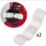 Maxbell Cable Holder Cord Wrapper Cord Organizer for Cables Storage white 2pcs