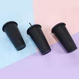 Maxbell Plastic Water Bottle Straw Cup Modern for Travel Shopping Friends Gifts black 710ml