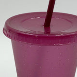 Maxbell Plastic Water Bottle Straw Cup Modern for Travel Shopping Friends Gifts wine red 500ml