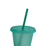 Maxbell Plastic Water Bottle Straw Cup Modern for Travel Shopping Friends Gifts light green 500ml