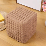 Maxbell Stretch Ottoman Cover Ottoman Protector for Living Room  Light Coffee
