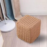 Maxbell Stretch Ottoman Cover Ottoman Protector for Living Room  Light Coffee