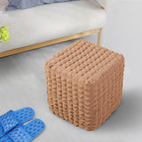 Maxbell Stretch Ottoman Cover Ottoman Protector for Living Room  Light Coffee