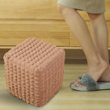 Maxbell Stretch Ottoman Cover Ottoman Protector for Living Room  Light Coffee