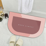 Maxbell Bathroom Rugs Thick Fast Drying Polyester Fiber Shower Mat Washable Pink 40X60cm