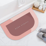 Maxbell Bathroom Rugs Thick Fast Drying Polyester Fiber Shower Mat Washable Pink 40X60cm