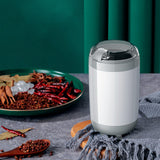Maxbell Mini Electric Pepper Grinder Herb Grinder Coffee Grinder for Beans White