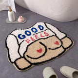 Maxbell Cartoon Floor Mat Bedroom Entrance Water Absorption Non Slip Decoration 58cmx70cm