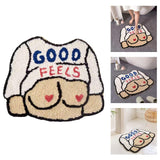 Maxbell Cartoon Floor Mat Bedroom Entrance Water Absorption Non Slip Decoration 58cmx70cm