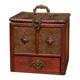 Maxbell Treasure Chest Vintage Storage Box Antique Jewelry Organizer lotus