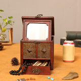Maxbell Treasure Chest Vintage Storage Box Antique Jewelry Organizer lotus