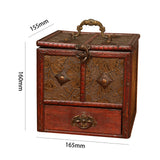 Maxbell Treasure Chest Vintage Storage Box Antique Jewelry Organizer lotus