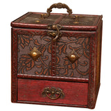 Maxbell Treasure Chest Vintage Storage Box Antique Jewelry Organizer Flower