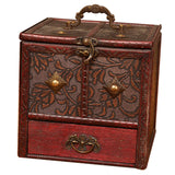 Maxbell Treasure Chest Vintage Storage Box Antique Jewelry Organizer Flower