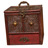 Maxbell Treasure Chest Vintage Storage Box Antique Jewelry Organizer Flower