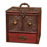 Maxbell Treasure Chest Vintage Storage Box Antique Jewelry Organizer Flower