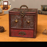 Maxbell Treasure Chest Vintage Storage Box Antique Jewelry Organizer Flower