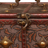 Maxbell Treasure Chest Vintage Storage Box Antique Jewelry Organizer Flower