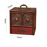 Maxbell Treasure Chest Vintage Storage Box Antique Jewelry Organizer Flower