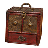 Maxbell Treasure Chest Vintage Storage Box Antique Jewelry Organizer daffodils