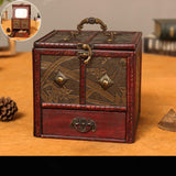 Maxbell Treasure Chest Vintage Storage Box Antique Jewelry Organizer daffodils