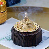 Maxbell Wood Censer Decor Fragrance Diffuser Cone Burner for Bedroom Desktop Office Black