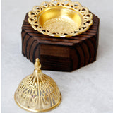 Maxbell Wood Censer Decor Fragrance Diffuser Cone Burner for Bedroom Desktop Office Black