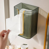 Maxbell Wall Mounted Tissue Box Holder Tissue Case for Living Room Bathroom Green