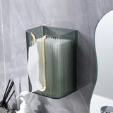 Maxbell Wall Mounted Tissue Box Holder Tissue Case for Living Room Bathroom Green