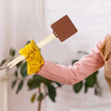Maxbell Fly Swatter Indoor Household with Long Handle for Flies, Bees Outdoor Brown