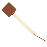 Maxbell Fly Swatter Indoor Household with Long Handle for Flies, Bees Outdoor Brown