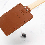 Maxbell Fly Swatter Indoor Household with Long Handle for Flies, Bees Outdoor Brown