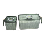 Maxbell Fridge Organizer Container with Handle with Freshness Timer Lid for Kitchen small green