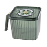 Maxbell Fridge Organizer Container with Handle with Freshness Timer Lid for Kitchen small green