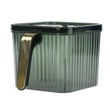 Maxbell Fridge Organizer Container with Handle with Freshness Timer Lid for Kitchen small green