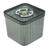 Maxbell Fridge Organizer Container with Handle with Freshness Timer Lid for Kitchen small green